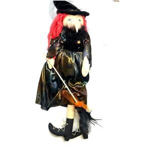 Gathered Traditions witch doll Joe Spencer Halloween shelf sitter xanzabelle 20"